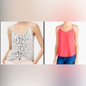 J. Crew Set of 2 Scalloped Neck Tank Tops Size 6